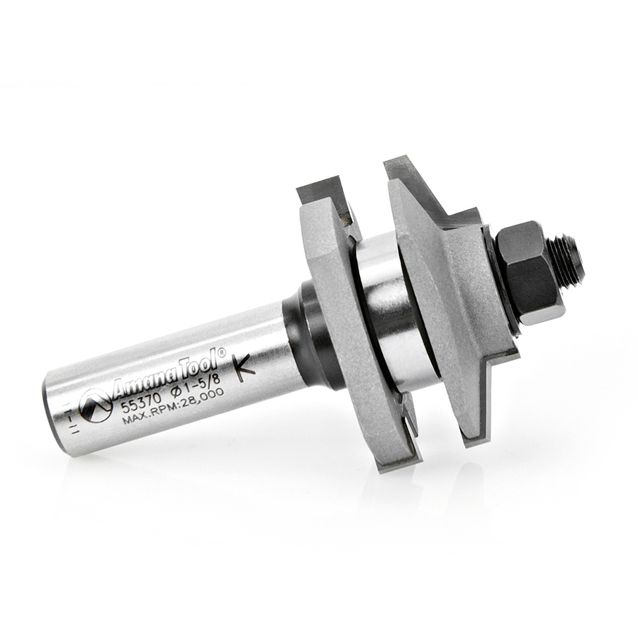 55370 Carbide Tipped Traditional Reversible Stile and Rail Assembly 1-5/8 Dia x 11/16 x 1/2 Inch Shank