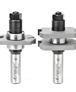 55407 2-Piece Carbide Tipped Tongue & Groove 1/2 Kerf x 1-7/8 Dia x 3/4 x 1/2 Inch Shank Set for 1/2 - 3/4 Material