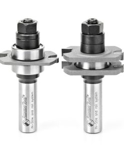 55408 2-Piece Carbide Tipped Tongue & Groove 3/8 Kerf x 1-5/8 Dia x 17/32 x 1/2 Inch Shank Set for 3/8 - 1/2 Material