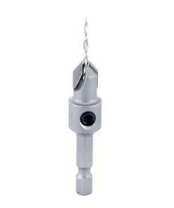 55620 Carbide Tipped 82 Degree Countersink Taper #4 Screw 3/8 Dia x 5/64 Drill Dia x 1/4 Hex Shank