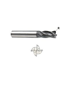 YG1-EMD48008 - 1/8 x 1/8 x 3/8 x 1-1/2 x R.01 - V7 Mill Steel 4 Flute Corner Radius Regular Length Carbide End Mill
