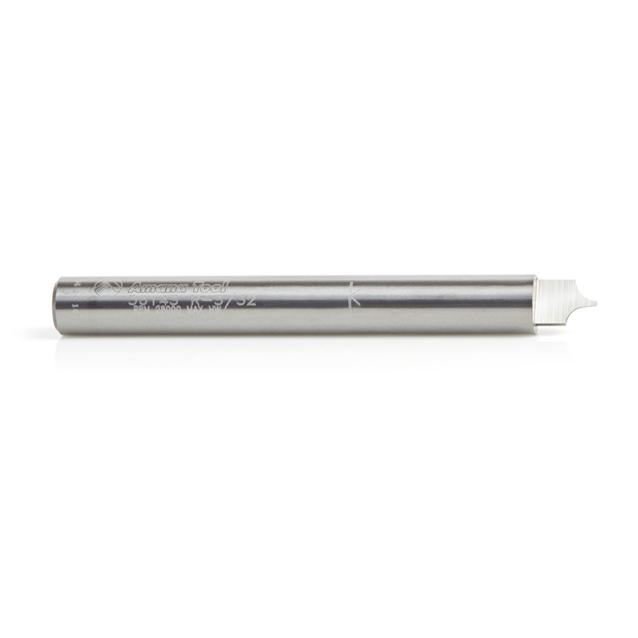 56143 Solid Carbide Point Cutting Roundover 3/32 Radius x 13/64 Dia x 1/4 x 1/4 Shank Router Bit