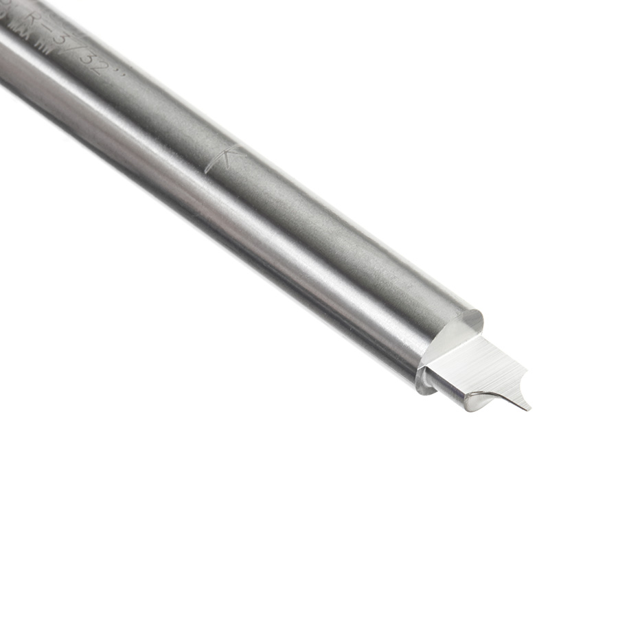 56143 Solid Carbide Point Cutting Roundover 3/32 Radius x 13/64 Dia x 1/4 x 1/4 Shank Router Bit
