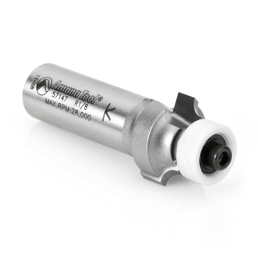 57147 Carbide Tipped Corner Rounding with Ultra-Glide Ball Bearing Guide Solid Surface 3/4 Dia x 3/8 x 1/4 Radius x 1/2 Inch Shank