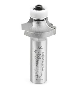 57149 Carbide Tipped Corner Rounding with Ultra-Glide Ball Bearing Guide Solid Surface 1 Inch Dia x 1/2 x 1/4 Radius x 1/2 Shank