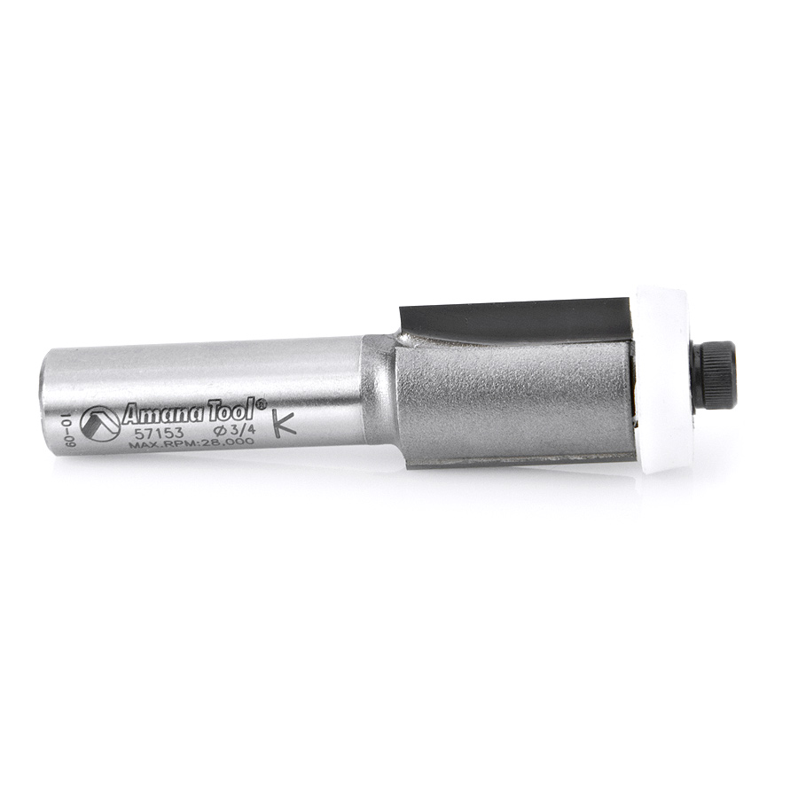 57153 Carbide Tipped Sink and Trim with Ultra-Glide Ball Bearing Guide Solid Surface 3/4 Dia x 1 Inch x 10 Deg x 1/2 Shank
