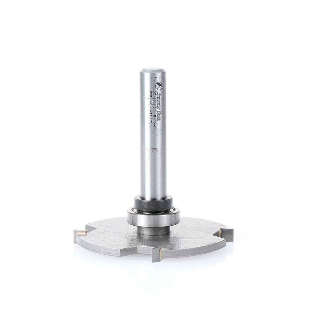 57166 Carbide Tipped 4 Wing Cut Out Solid Surface 3 Dia x 1/4 x 1/2 Inch Shank x 1 Depth of Cut