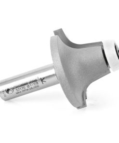 57170 Carbide Tipped Round Over with Ultra-Glide Radius Bearing Guide Solid Surface 1-7/8 Dia x 1 Inch x 10 Deg x 3/8 Radius x 1/2 Shank