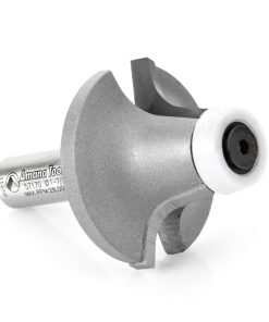 57170 Carbide Tipped Round Over with Ultra-Glide Radius Bearing Guide Solid Surface 1-7/8 Dia x 1 Inch x 10 Deg x 3/8 Radius x 1/2 Shank