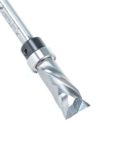 57172 Solid Carbide (Brazed To Steel Shank) Spiral Pattern/Plunge Compression 1/2 Dia x 1 x 1/4 Inch Shank With Upper Ball Bearing