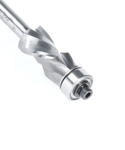 57173 Solid Carbide (Brazed To Steel Shank) Spiral Flush Trim Compression 1/2 Dia x 1 x 1/4 Inch Shank With Lower Ball Bearing