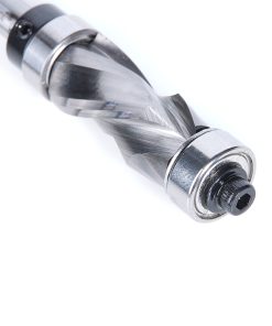 57175 Solid Carbide (Brazed To Steel Shank) Spiral Flush Trim Compression 1/2 Dia x 1 x 1/4 Inch Shank With Upper And Lower Ball Bearings