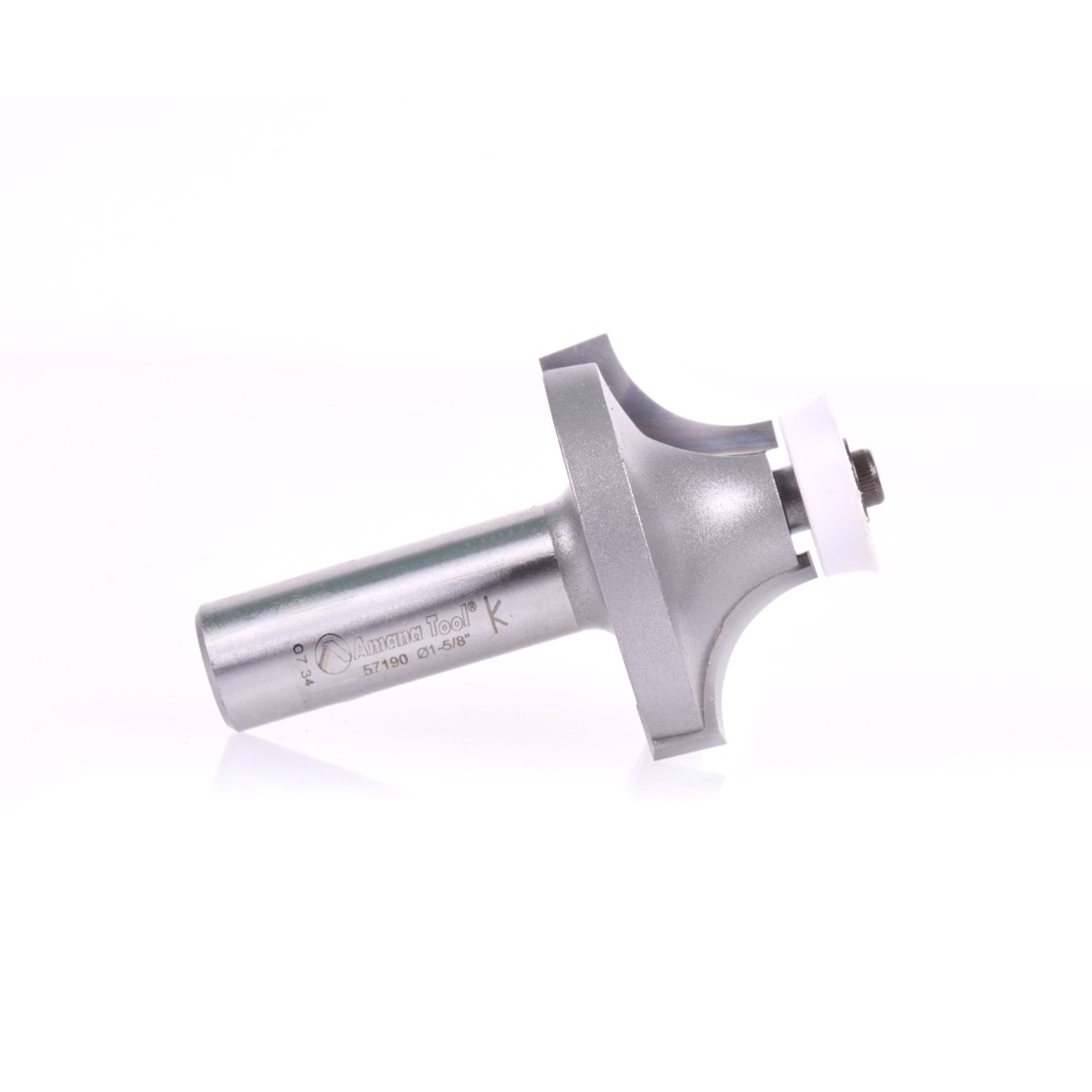 57190 Carbide Tipped Corner Rounding with Ultra-Glide Radius Bearing Guide Solid Surface 1-5/8 Dia x 3/4 x 1/2 Radius x 1/2 Inch Shank