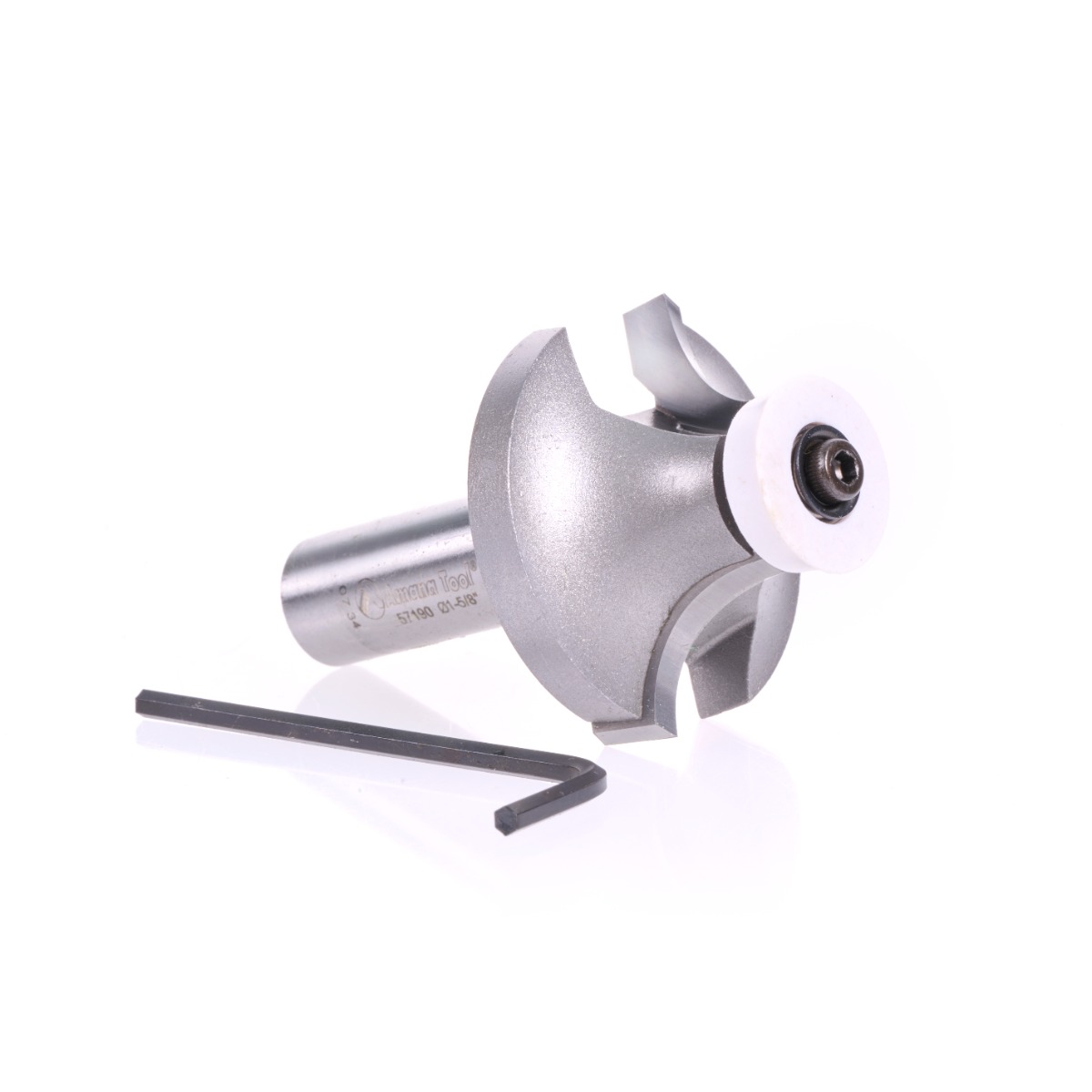 57190 Carbide Tipped Corner Rounding with Ultra-Glide Radius Bearing Guide Solid Surface 1-5/8 Dia x 3/4 x 1/2 Radius x 1/2 Inch Shank