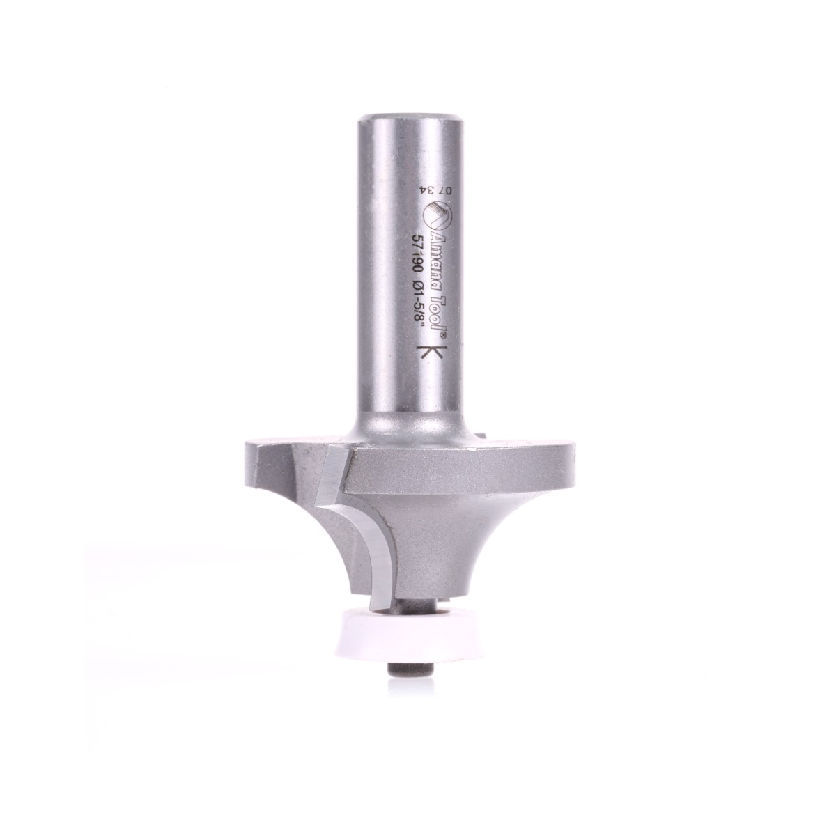 57190 Carbide Tipped Corner Rounding with Ultra-Glide Radius Bearing Guide Solid Surface 1-5/8 Dia x 3/4 x 1/2 Radius x 1/2 Inch Shank