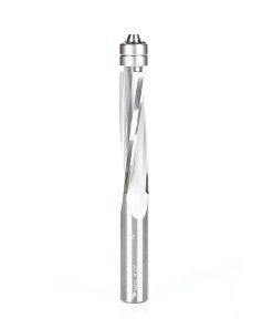 58122 Solid Carbide UltraTrim Spiral 3 Flute 1/2 Dia x 2 x 1/2 Inch Shank with Double Lower Ball Bearing Up-Cut