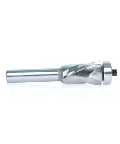 58171 Solid Carbide (Brazed To Steel Shank) Spiral Flush Trim Compression 7/8 Dia x 1-3/8 x 1/2 Inch Shank With Lower Ball Bearing
