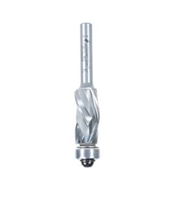 58173 Solid Carbide (Brazed To Steel Shank) Spiral Flush Trim Compression 1/2 Dia x 1 x 1/4 Inch Shank With Lower Ball Bearing