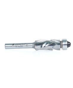 58173 Solid Carbide (Brazed To Steel Shank) Spiral Flush Trim Compression 1/2 Dia x 1 x 1/4 Inch Shank With Lower Ball Bearing