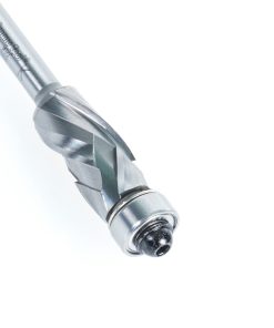 58173 Solid Carbide (Brazed To Steel Shank) Spiral Flush Trim Compression 1/2 Dia x 1 x 1/4 Inch Shank With Lower Ball Bearing