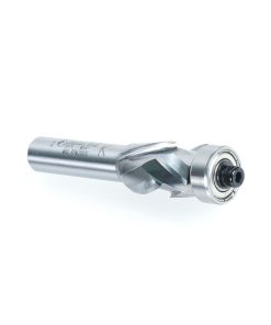 58174 Solid Carbide (Brazed To Steel Shank) Spiral Flush Trim Compression 3/4 Dia x 1-9/64 x 1/2 Inch Shank With Lower Ball Bearing