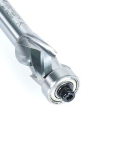 58174 Solid Carbide (Brazed To Steel Shank) Spiral Flush Trim Compression 3/4 Dia x 1-9/64 x 1/2 Inch Shank With Lower Ball Bearing