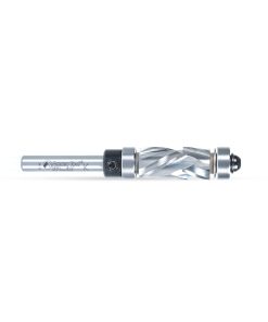 58182 Solid Carbide (Brazed To Steel Shank) Spiral Flush Trim Compression 1/2 Dia x 1 x 1/4 Inch Shank With Upper And Lower Ball Bearings