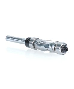 58182 Solid Carbide (Brazed To Steel Shank) Spiral Flush Trim Compression 1/2 Dia x 1 x 1/4 Inch Shank With Upper And Lower Ball Bearings