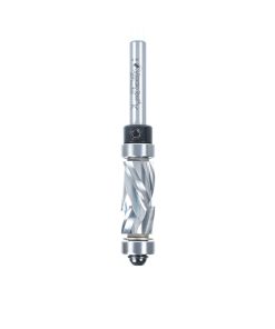 58182 Solid Carbide (Brazed To Steel Shank) Spiral Flush Trim Compression 1/2 Dia x 1 x 1/4 Inch Shank With Upper And Lower Ball Bearings