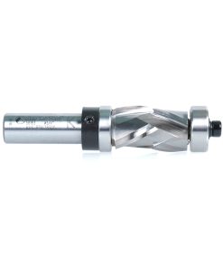 58183 Solid Carbide (Brazed To Steel Shank) Spiral Flush Trim Compression 3/4 Dia x 1-1/8 x 1/2 Inch Shank With Upper And Lower Ball Bearings