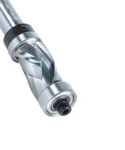 58183 Solid Carbide (Brazed To Steel Shank) Spiral Flush Trim Compression 3/4 Dia x 1-1/8 x 1/2 Inch Shank With Upper And Lower Ball Bearings