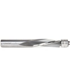 58220 Solid Carbide UltraTrim Spiral 3 Flute 1/2 Dia x 1-1/2 x 1/2 Inch Shank with Double Lower Ball Bearing Down-Cut
