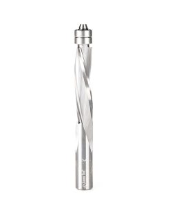 58222 Solid Carbide UltraTrim Spiral 3 Flute 1/2 Dia x 2 x 1/2 Inch Shank with Double Lower Ball Bearing Down-Cut
