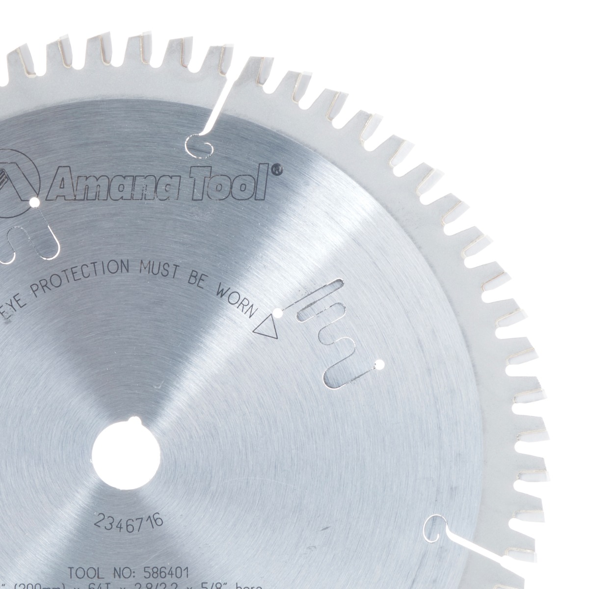 586401 Carbide Tipped Aluminum and Non-Ferrous Metals 8 Inch Dia x 64T TCG, -6 Deg, 5/8 Bore