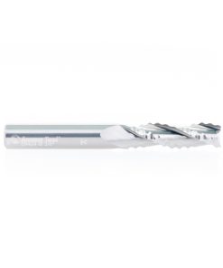 59424 CNC Solid Carbide High Helix Ripper 3 Flute Chipbreaker 3/8 Dia x 1-1/4 x 3/8 Inch Shank Up-Cut Router Bit