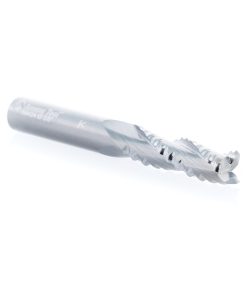 59424 CNC Solid Carbide High Helix Ripper 3 Flute Chipbreaker 3/8 Dia x 1-1/4 x 3/8 Inch Shank Up-Cut Router Bit
