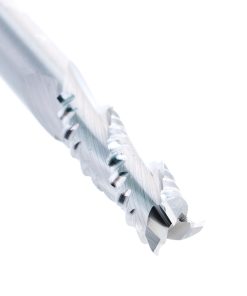 59424 CNC Solid Carbide High Helix Ripper 3 Flute Chipbreaker 3/8 Dia x 1-1/4 x 3/8 Inch Shank Up-Cut Router Bit