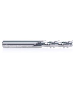 59522 CNC Solid Carbide High Helix Ripper 3 Flute Chipbreaker 1/4 Dia x 7/8 x 1/4 Inch Shank Down-Cut Router Bit