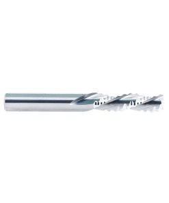 59524 CNC Solid Carbide High Helix Ripper 3 Flute Chipbreaker 3/8 Dia x 1-1/4 x 3/8 Inch Shank Down-Cut Router Bit