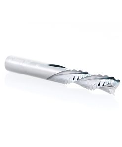 59524 CNC Solid Carbide High Helix Ripper 3 Flute Chipbreaker 3/8 Dia x 1-1/4 x 3/8 Inch Shank Down-Cut Router Bit