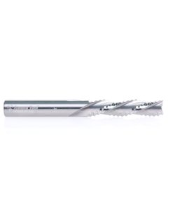 59526 CNC Solid Carbide High Helix Ripper 3 Flute Chipbreaker 1/2 Dia x 2 x 1/2 Inch Shank Down-Cut Router Bit
