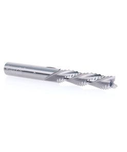 59526 CNC Solid Carbide High Helix Ripper 3 Flute Chipbreaker 1/2 Dia x 2 x 1/2 Inch Shank Down-Cut Router Bit