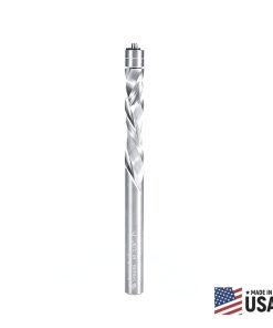 59606 Solid Carbide Compression Spiral 1/4 Dia x 1-1/4 x 1/4 Inch Shank with Double Ball Bearing