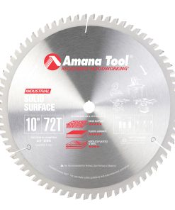 610721 Carbide Tipped Solid Surface 10 Inch Dia x 72T MTC, 0 Deg, 5/8 Bore