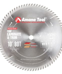 610801 Carbide Tipped Fine Cut-Off and Crosscut 10 Inch Dia x 80T TCG, 10 Deg, 5/8 Bore