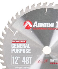 612480 Carbide Tipped General Purpose 12 Inch Dia x 48T ATB, 15 Deg, 1 inch Bore