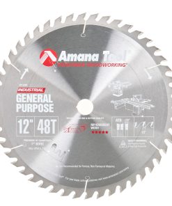 612480 Carbide Tipped General Purpose 12 Inch Dia x 48T ATB, 15 Deg, 1 inch Bore