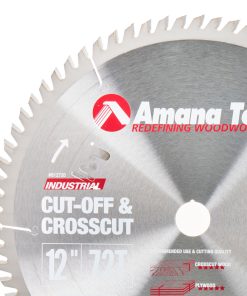 612720 Carbide Tipped Cut-Off and Crosscut 12 Inch Dia x 72T ATB, 10 Deg, 1 Inch Bore