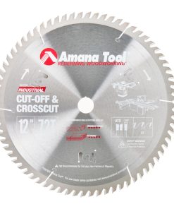 612720 Carbide Tipped Cut-Off and Crosscut 12 Inch Dia x 72T ATB, 10 Deg, 1 Inch Bore