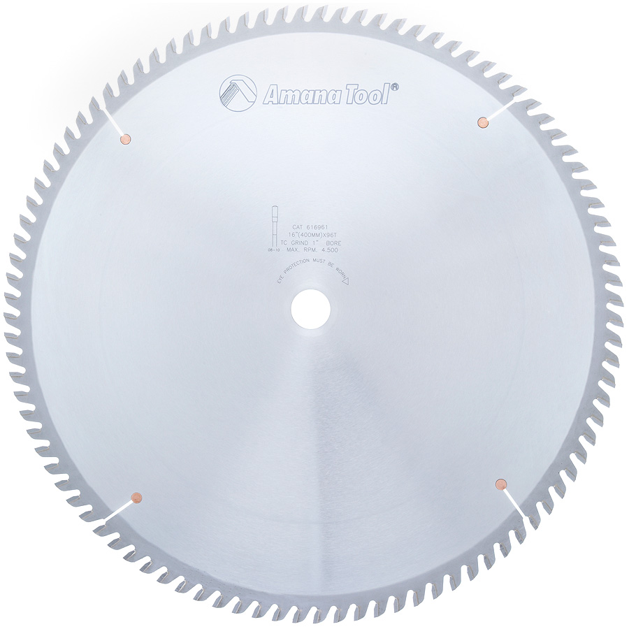 616961 Carbide Tipped Heavy Duty General Purpose 16 Inch Dia x 96T TCG, 10 Deg, Inch Bore
